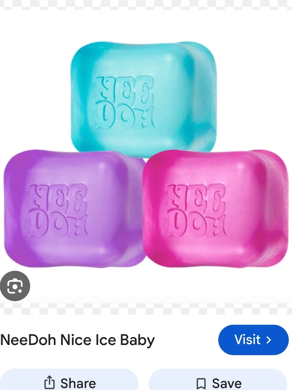 Needoh - All 4 pcs - Nice Ice Baby 2 Pink 1 Teal 1 Purple - sealed package